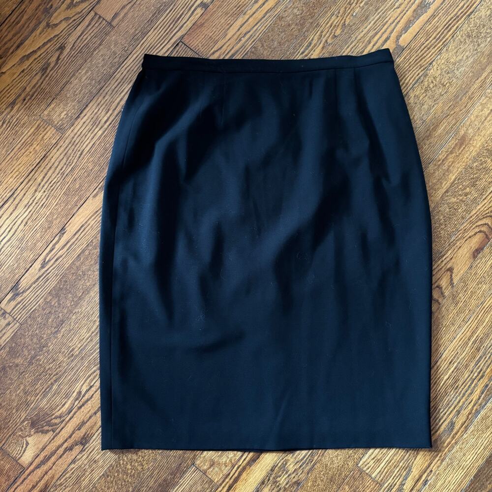 Linda Allard Ellen Tracy Black Wool Pencil Skirt NWT Size 18